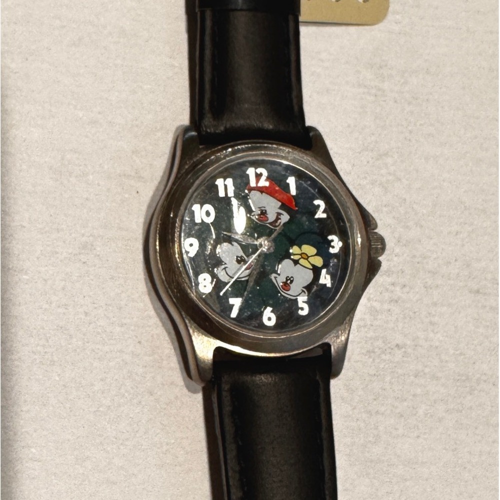 1995 vintage Warner Bros‎ Animaniacs mood watch w/ mood ring Yakko Wakko Dot